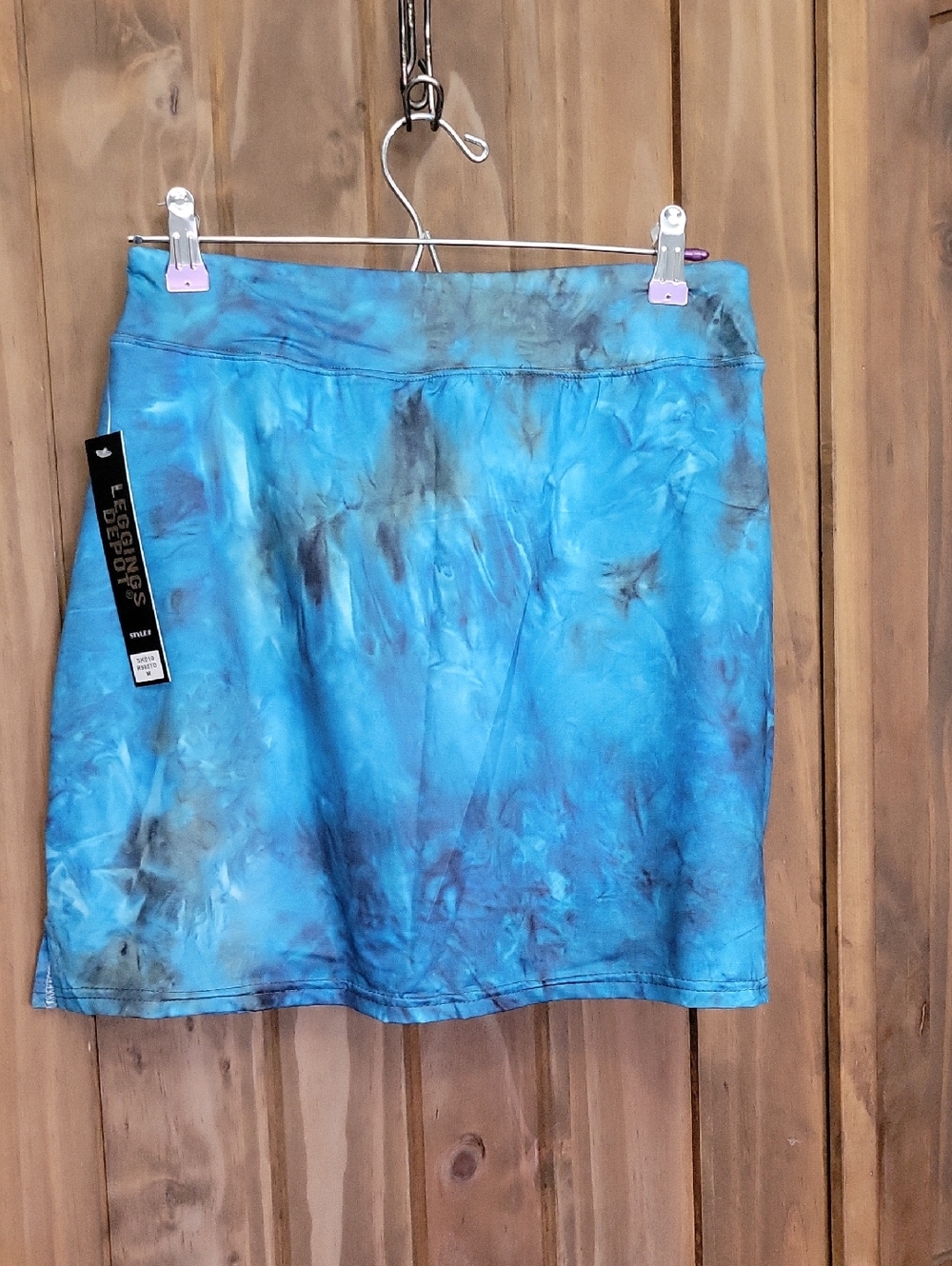 Leggings Depot Blue Tie-Dye Skort